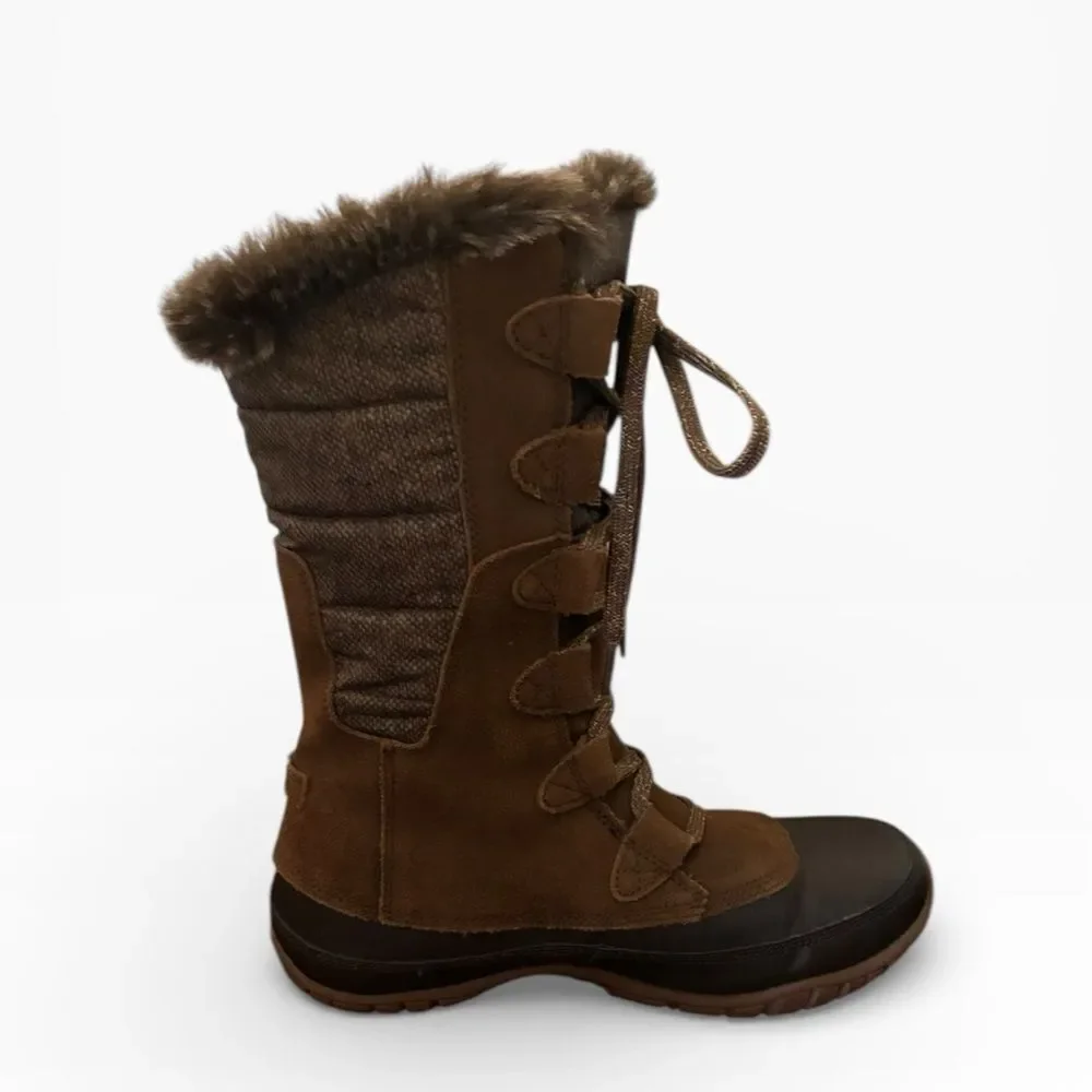 The North Face Brown and Tan Winter Boots